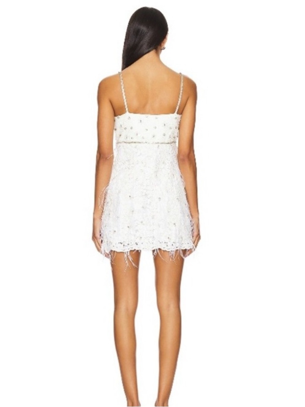 LOVESHACKFANCY - BRIANNE BEADED MINI DRESS - CREAM size 8 NWT - Picture 2 of 10